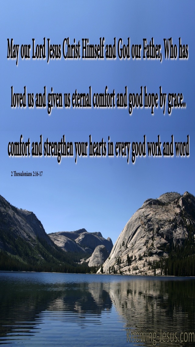 2 Thessalonians 2:16 Eternal Comfort And Good Grace (blue)